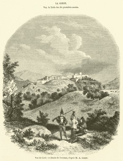 Corte kilátása (metszet) alkotó: French School