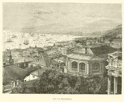 Hongkong látképe (metszet) alkotó: French School