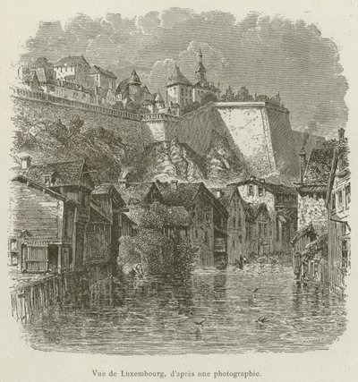 Luxemburg látképe (metszet) alkotó: French School