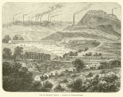 Merthyr Tydfil képe (metszet) alkotó: French School