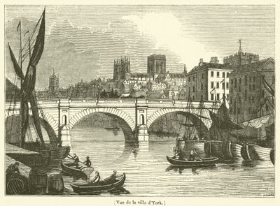 York városának látképe (metszet) alkotó: French School