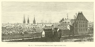 Kilátás a rakpartra és a Hotel de Contira, a La Belle után, 1640 alkotó: French School
