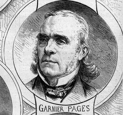 1870-es háború – Nemzetvédelmi kormány: Louis Antoine Garnier Pages (Garnier-Pages) (1803-1878), az 1870-es ideiglenes kormány tagjának portréja. Metszet a „” Le Monde Illustré” 706. számában, október 22. alkotó: French School