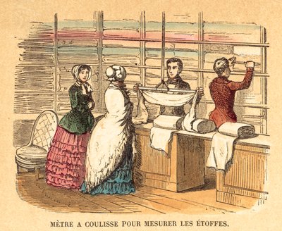 Súlyok és méretek (színes gravírozás) alkotó: French School