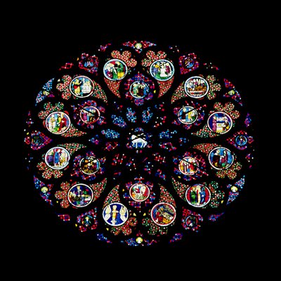 Nyugati rózsaablak alkotó: French School