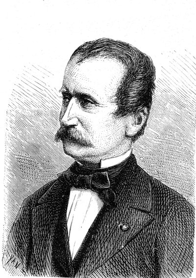 Wilhelm ENGERTH (1814-1884), osztrák mérnök, az első hegyi mozdony tervezője. Metszet 1867 alkotó: French School