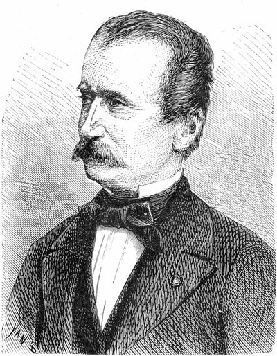 Wilhelm von Engerth (1814-1884) osztrák mérnök (motor), metszet alkotó: French School