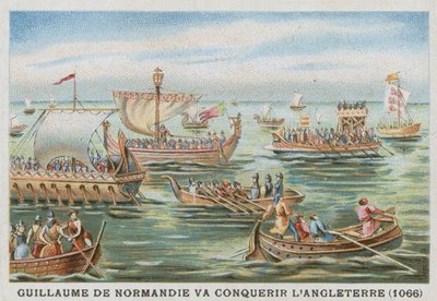 Hódító Vilmos útban Anglia meghódítására, 1066 alkotó: French School