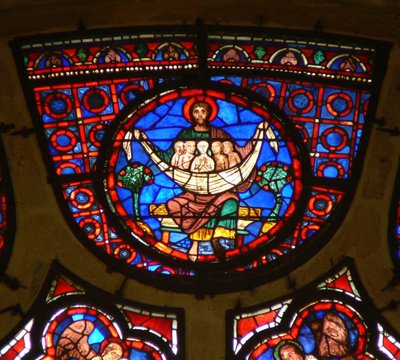 A Ww ablak Ábrahám keblét ábrázolja alkotó: French School