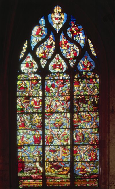 Jesse fáját ábrázoló ablak alkotó: French School