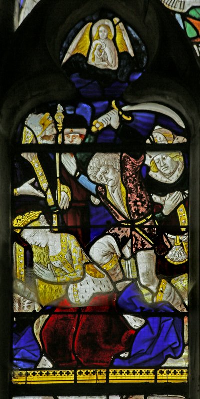 Szent Katalin kivégzését ábrázoló ablak, 1460-1470 alkotó: French School