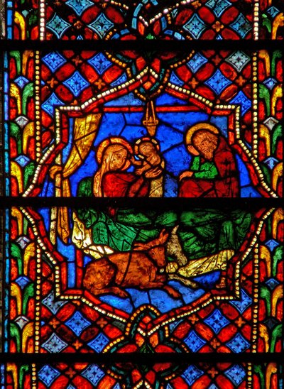 Fenster w0, Geburt Christi von French School