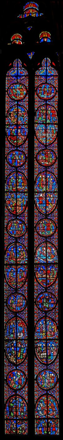 Window w11 Jeremiás (L) és Tóbiás (R) könyvei alkotó: French School