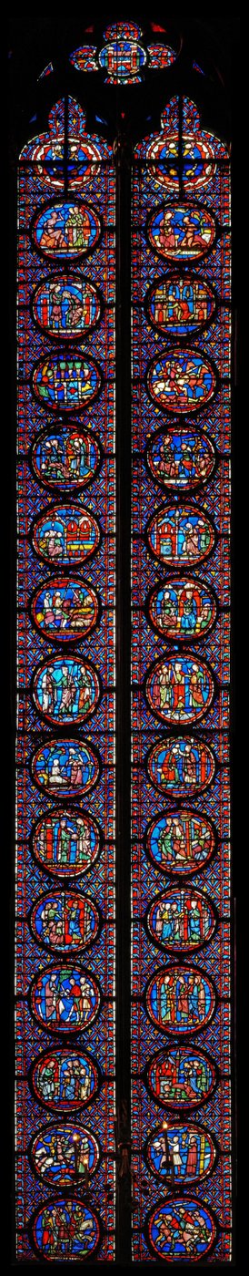 Window w12 Judit és Jób könyvei alkotó: French School