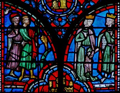 Window w13 Ahasvérus és Eszter részt vesz az Esth V 5 fesztiválon alkotó: French School