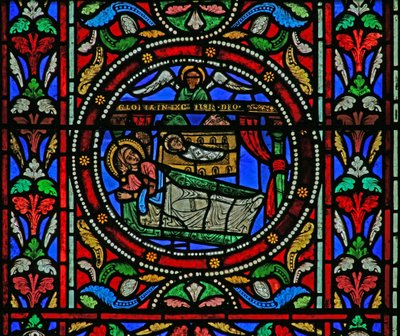 A Születést ábrázoló w13 ablak alkotó: French School