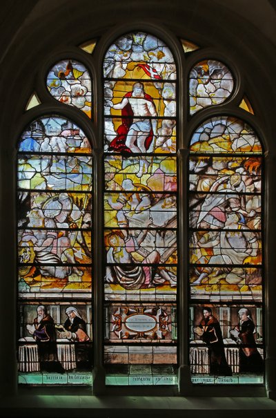 A feltámadást ábrázoló w18 ablak alkotó: French School