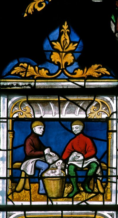 A w25 ablak, amely egy drapériát ábrázol a Drapers ablakban alkotó: French School