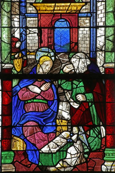 A Születést ábrázoló w2 ablak alkotó: French School