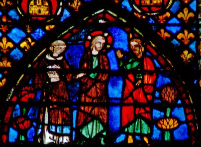 Window w3 Isten Eleázart jelöli ki Aaron Numb XX 28 utódjának alkotó: French School