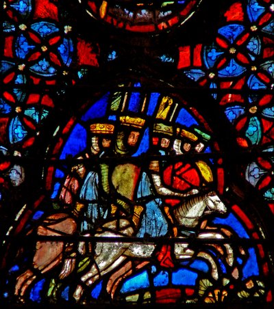Window w4 Amorita királyok menekülnek Josh X 19-20 alkotó: French School