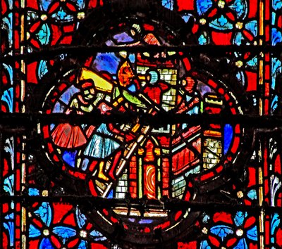 Window w4 Joshua elfogja Hazor Josh XI 10-11 alkotó: French School
