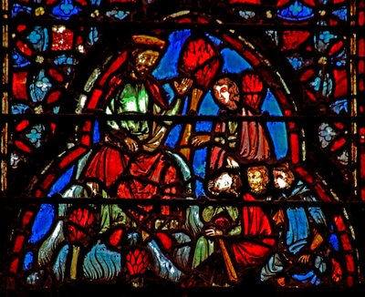 Window w4 Joshua beszél a néphez Josh III 5 alkotó: French School