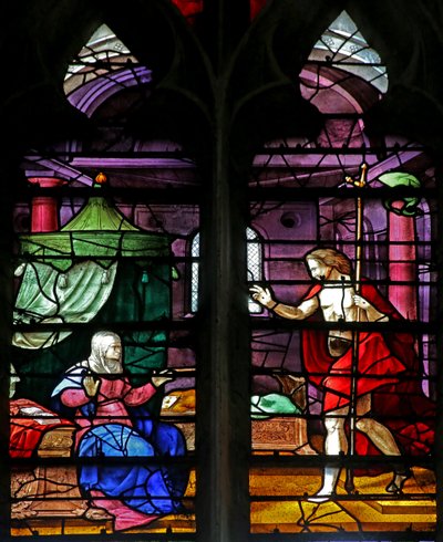 A Krisztust ábrázoló w4 ablak megjelenik az anyjának alkotó: French School