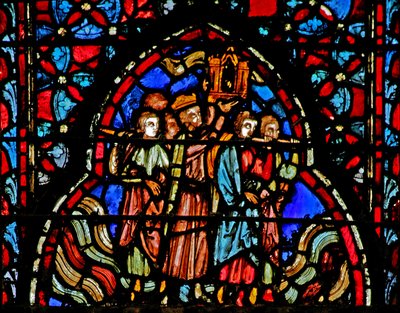 Ablak w4: átkelés a Jordán folyón a frigyládával III. Józs 15-16 alkotó: French School
