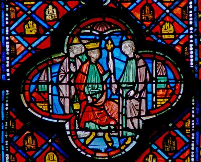 Window w9R Nabukodonozor kinevezi Danielt parancsnoknak. Dan II 48 alkotó: French School