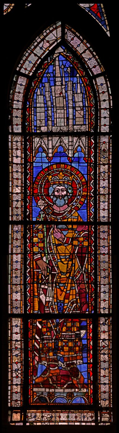 Nagy Károlyt ábrázoló w9 ablak alkotó: French School