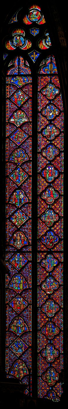 Window w9 Keresztelő Szent János története (L) és Dániel könyve ® alkotó: French School