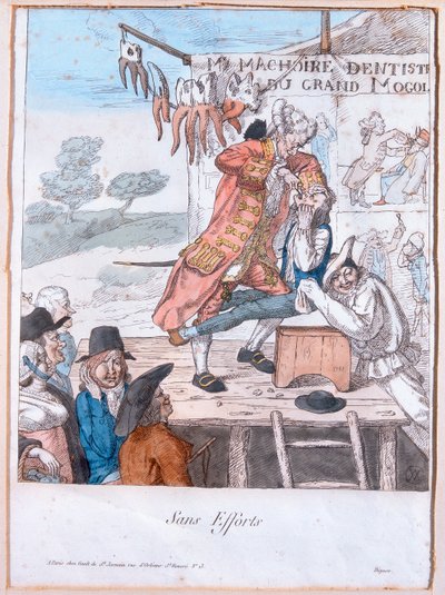 Erőfeszítés nélkül, 1781 (színes metszet) alkotó: French School