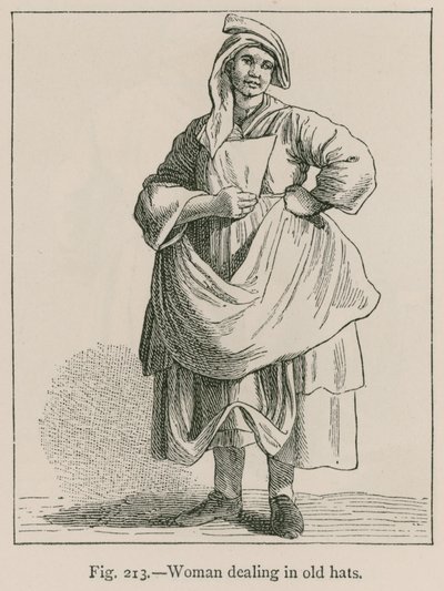 Régi kalapokkal üzletelő nő alkotó: French School