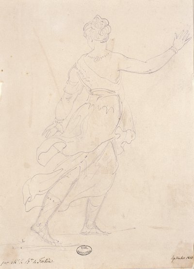 Nő hátulról, 1813 alkotó: French School