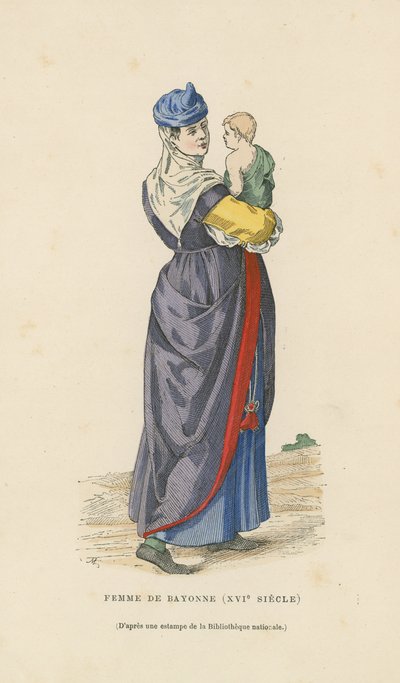 Bayonne-i nő, 16. század alkotó: French School