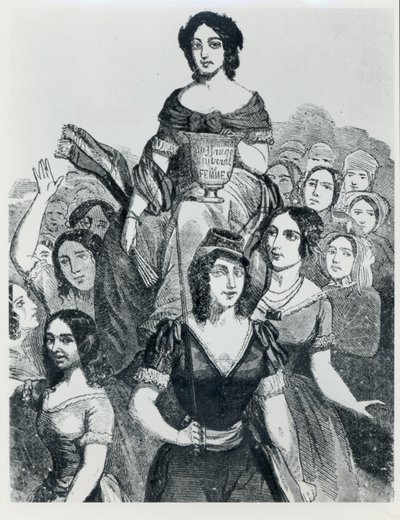 Jeanne Deroint (1805-94) hordozó nők a Triumphban, a Les Femmes Celebres, I. kötet, Párizs, Mazenod, 1848 alkotó: French School
