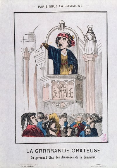 Női klub a kommün idején, 1871 alkotó: French School