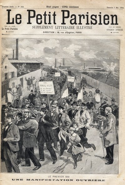 Munkásdemonstráció május 1-jén alkotó: French School
