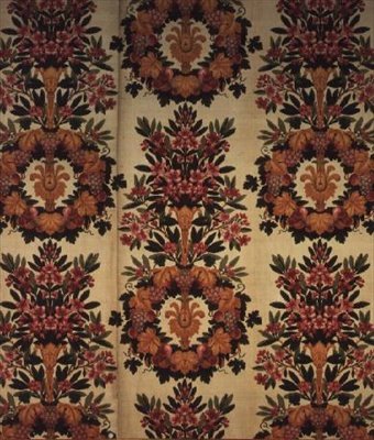 Virágkoszorúk és babérágak, Atelier de Lyon, Maison Grand Freres, 1811 (hímzett bársony) alkotó: French School