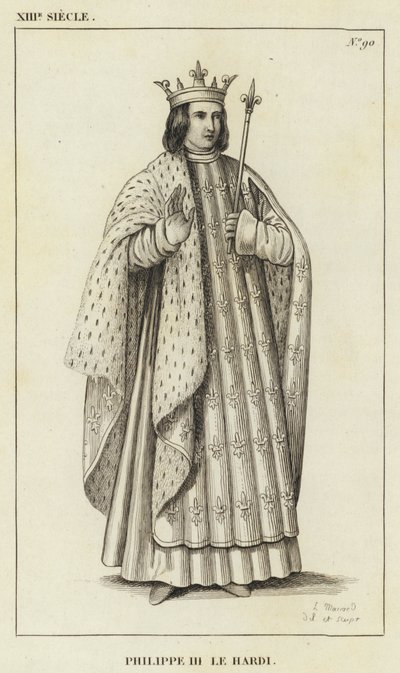 XIII. század, III. Merész Fülöp (metszet) alkotó: French School
