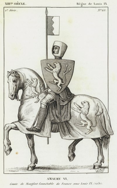 XIII. század, IX. Lajos uralkodása, VI. Amaury, Montfort francia grófja IX. Lajos alatt alkotó: French School
