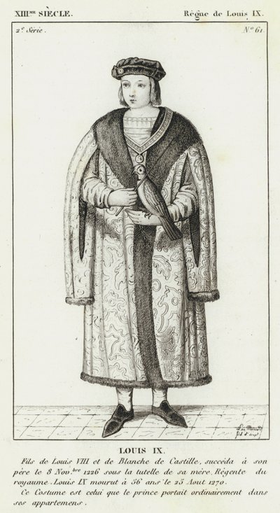 XIII Siecle, Regne de Louis IX, Louis IX (gravírozás) alkotó: French School