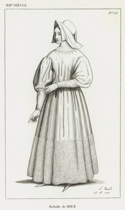 XII. század, Mabille de Riez (metszet) alkotó: French School