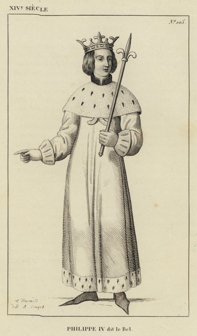 XIV. század, Philippe IV dit le Bel (metszet) alkotó: French School