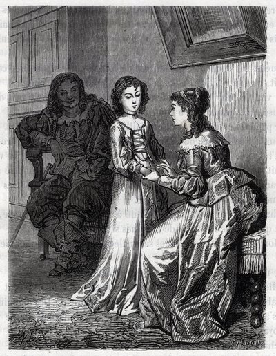 Bűnös a fejed, ha a szíved nem bűnös – mondta Madame de Lanclos lányának, Anne „Ninonnak” az Enclosból (vagy Ninon de Lenclosból vagy Ninon de Lanclosból). alkotó: French School