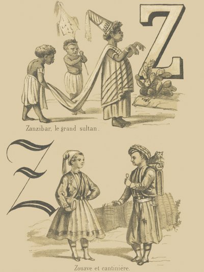 Z: Zanzibár, a nagy szultán/Zuave és cantiniere alkotó: French School