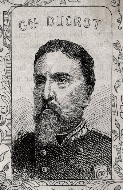 Auguste-Alexandre Ducrot francia tábornok portréja - 1870-71 (metszet) alkotó: French School