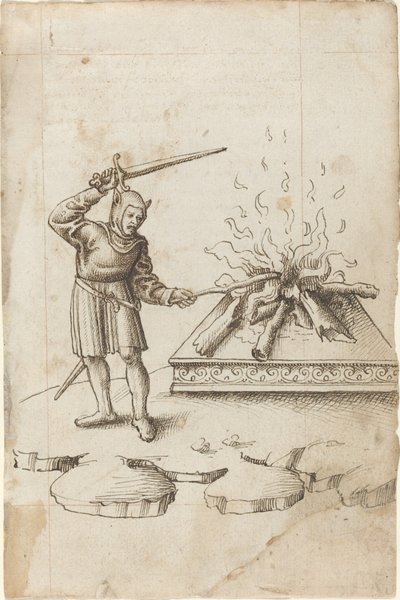 "Ne szurkálj a tüzet karddal" [fol. 20 recto] alkotó: French early 16th Century