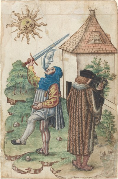 „Ne beszélj a Nap ellen” és „Ne csinálj vizet a Nap felé” [fol. 39 recto] alkotó: French early 16th Century